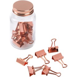 COPPER CLAMP pořadačové svorky ve sklenici
