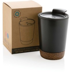 Korkový termohrnek z GRS recykl. plastu a oceli