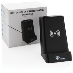 Light up bezdrátově nabíjecí stojánek na telefon a pera 5W