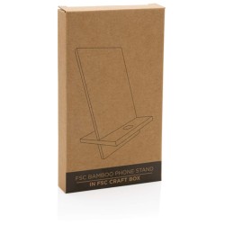 Stojánek na telefon z FSC bambusu v FSC krabičce