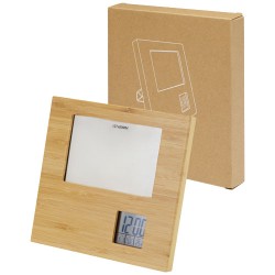 Sasa bambusový fotorámeček s meteostanicí