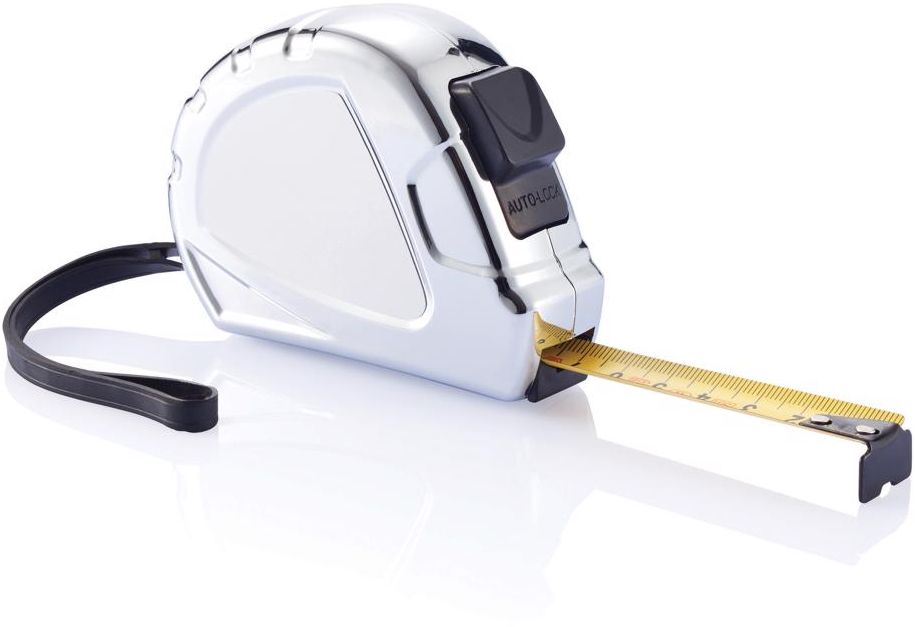 Chromovaný svinovací metr - 3 m/16 mm