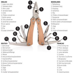 Dřevěný multifunkční nůž