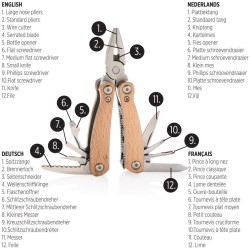 Dřevěný multifunkční nůž mini