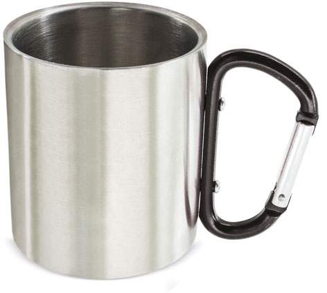 Plechový hrnek s barevnou karabinou