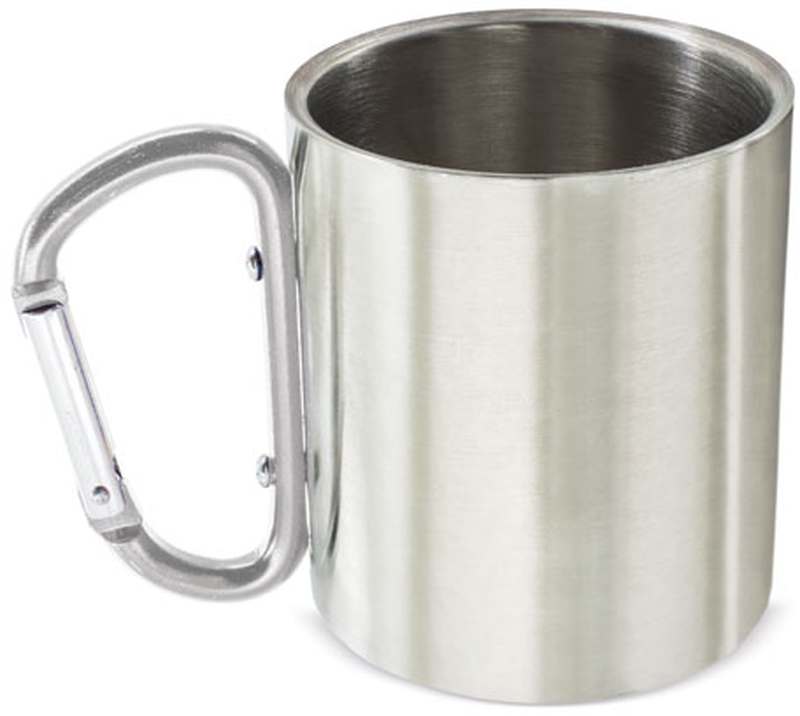 Plechový hrnek s barevnou karabinou