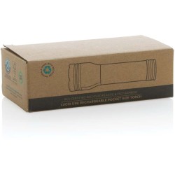 USB svítilna Lucid 1W z RCS recykl. plastu a bambusu