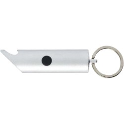 Flare IPX LED světlo z recyklovaného hliníku a otvírák na láhve s klíčenkou