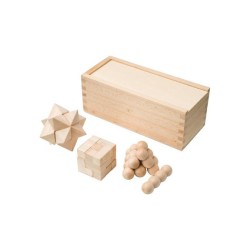 3ks dřevěné hlavolamy