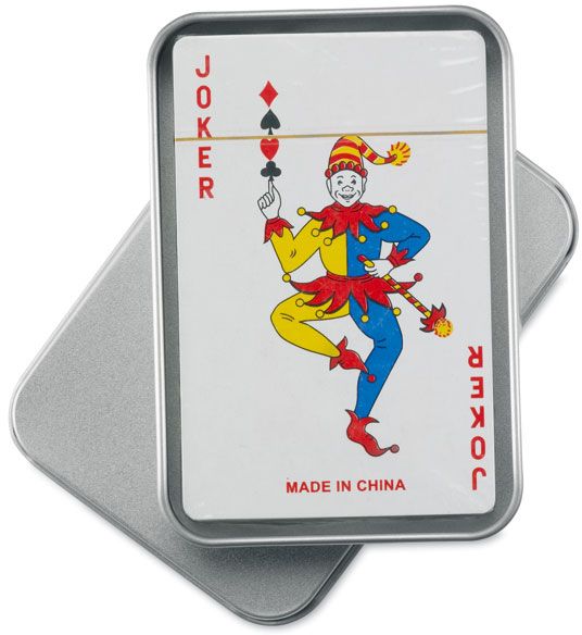 Hrací karty v plechovce