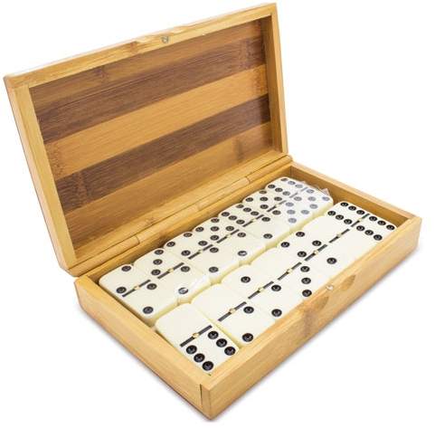 Domino v bambusové krabičce