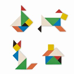 Tangram Dřevěné puzzle Tangram