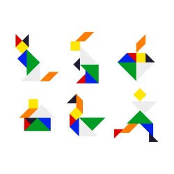 Tangram Dřevěné puzzle Tangram