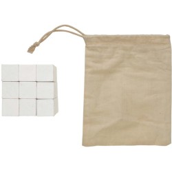 Dřevěný hlavolam v pytlíku