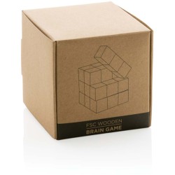 FSC dřevěný hlavolam v pytlíku