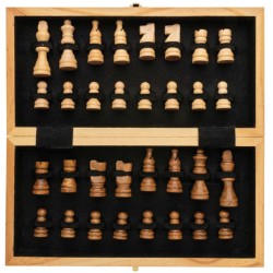 Prémiové FSC dřevěné šachy ve skládací šachovnici