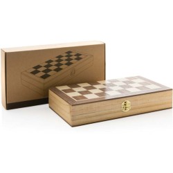 Prémiové FSC dřevěné šachy ve skládací šachovnici