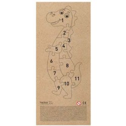 DIPLODOCO. Puzzle ve tvaru dinosaura z borové překližky