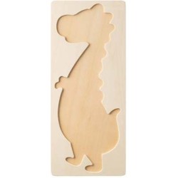 DIPLODOCO. Puzzle ve tvaru dinosaura z borové překližky