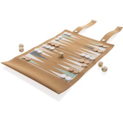 Britton skládací korková sada her backgammon a dámy