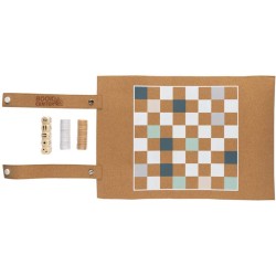 Britton skládací korková sada her backgammon a dámy