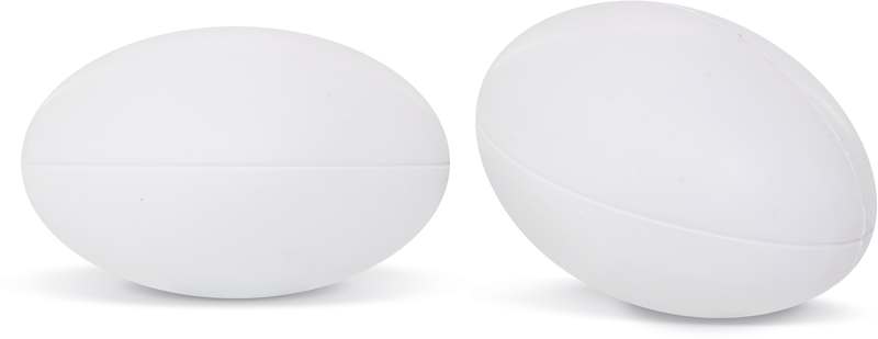 Antistresový bílý rugby míč