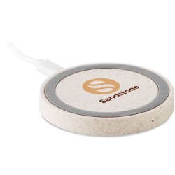 Plato+ Bezdrátová nabíječka,sláma/ABS