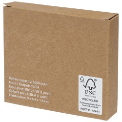 Asama 5 000mAh powerbanka z pšeničné slámy