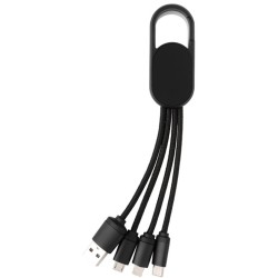 Nabíjecí kabel 4 v 1 s karabinou