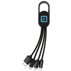 Nabíjecí kabel 4 v 1 s karabinou