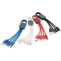 Nabíjecí kabel 4 v 1 s karabinou