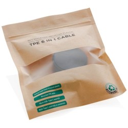 Nabíjecí kabel 6 v 1 z RCS recyklovaného plastu a TPE