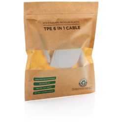 Nabíjecí kabel 6 v 1 z RCS recyklovaného plastu a TPE