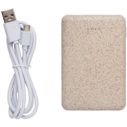 Kapesní powerbanka 5 000 mAh z pšeničné slámy