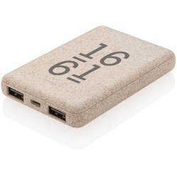 Kapesní powerbanka 5 000 mAh z pšeničné slámy