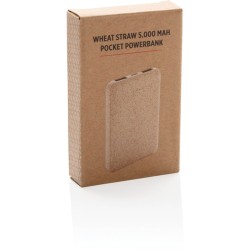Kapesní powerbanka 5 000 mAh z pšeničné slámy