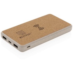 Bezdrátová powerbanka z korku a pšenice 8 000 mAh 5W