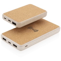 Bezdrátová powerbanka z korku a pšenice 8 000 mAh 5W