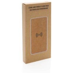 Bezdrátová powerbanka z korku a pšenice 8 000 mAh 5W