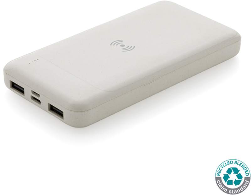 Bezdrátová powerbanka z RCS recyklovaného plastu