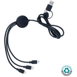 Nabíjecí kabel 6 v 1 z RCS recyklovaného plastu a TPE
