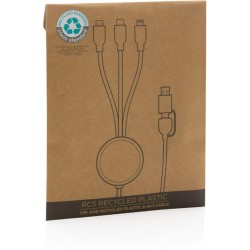 Nabíjecí kabel 6 v 1 z RCS recyklovaného plastu a TPE