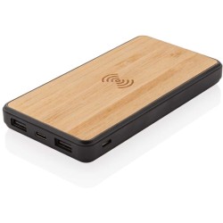 Bezdrátová powerbanka 8 000 mAh z FSC bambusu a RCS Rplastu