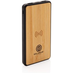 Bezdrátová powerbanka 8 000 mAh z FSC bambusu a RCS Rplastu