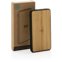Bezdrátová powerbanka 8 000 mAh z FSC bambusu a RCS Rplastu