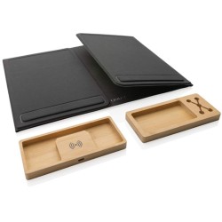 Skládací organizér s Qi nabíječkou 10W Impact z RPET AWARE