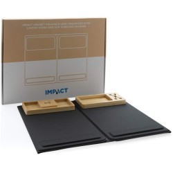 Skládací organizér s Qi nabíječkou 10W Impact z RPET AWARE