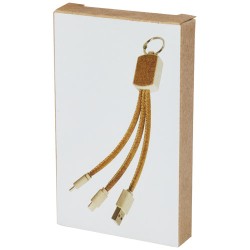 Napájecí kabel z pšeničné slámy a korku Bates 3-v-1