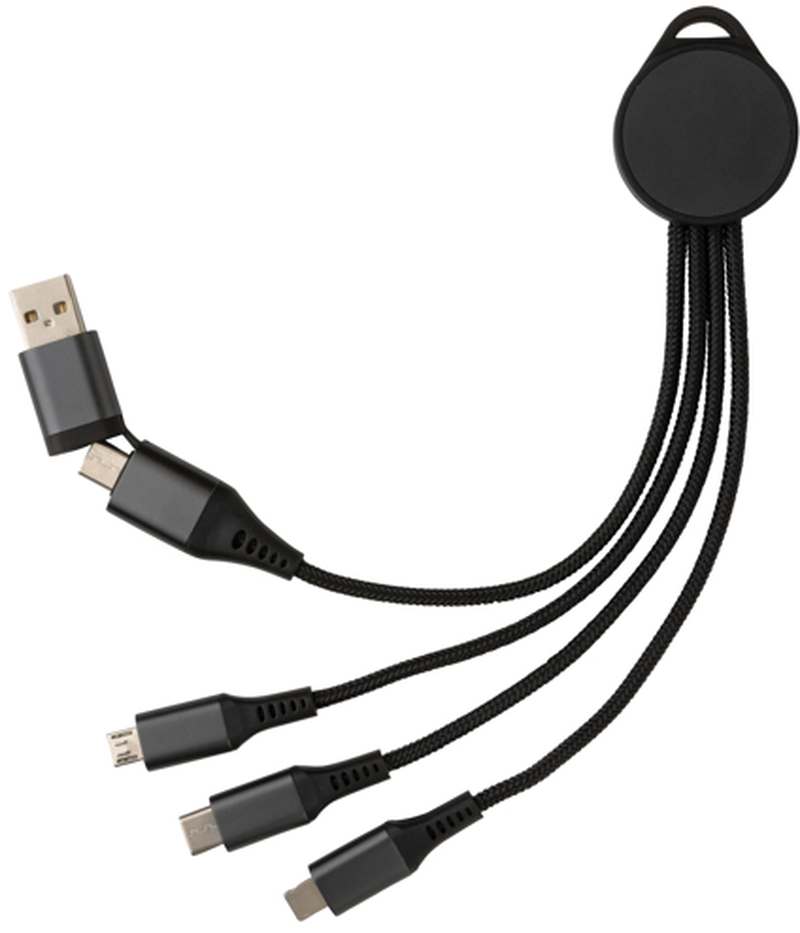 Nabíjecí kabel 6 v 1 Terra 12cm z RCS recykl. hliníku a TPE