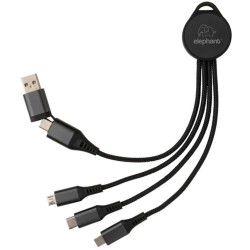 Nabíjecí kabel 6 v 1 Terra 12cm z RCS recykl. hliníku a TPE